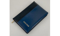 077ztig Біблія чорно-синя шкіра (11975) золотий зріз