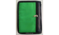 043 Обложка-сумка черно-зеленая (8021) для Библии