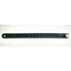 Браслет "Jesus is my Saviour" (BK 4) большой темно-зеленый