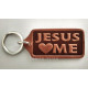 Брелок кожаный "Jesus Loves Me" (BR 11) терракотовый