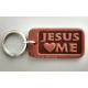 Брелок кожаный "Jesus Loves Me" (BR 24) малый терракотовый